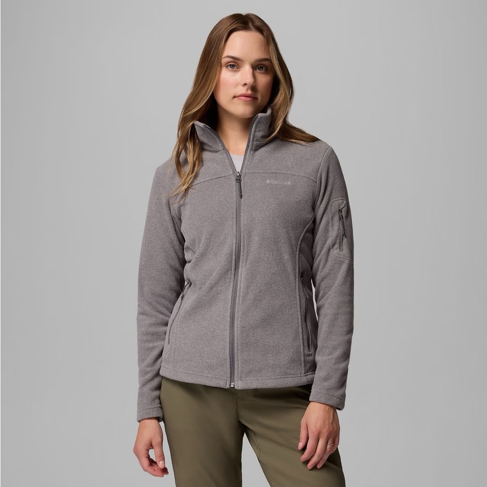 Columbia Heather Gray Fleece Jacket